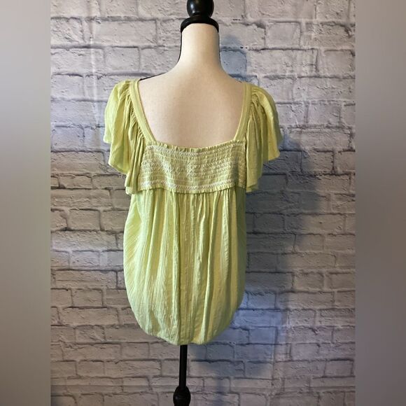 Maurices - Women’s Light Lime Baby Doll Top w/Elastic Bottom - Size 1X - Picture 4 of 5